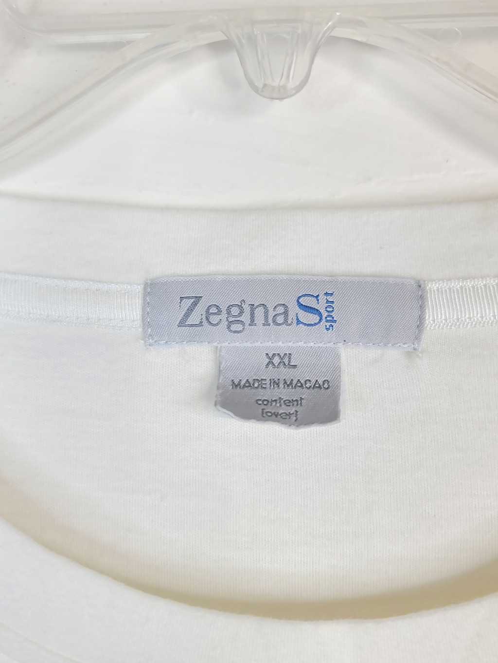 Vintage Zegna Sport Oversized White Crewneck T-Shirt Luxury Y2k Size Xxl — image 5 of 6